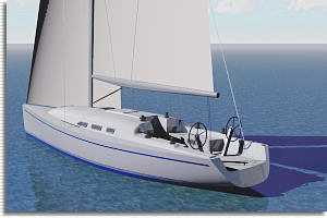 45 foot cruiser/racer. See in New Designs